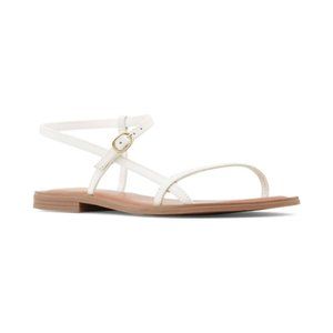 Aldo White Strapped gold buckle sandals Jouvet